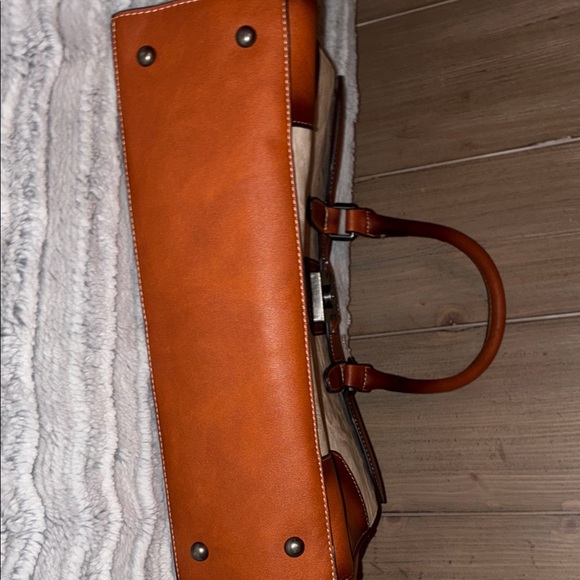 Hema Zhuofan purse hand bag Cream and Brown beautiful condition - Picture 6 of 6